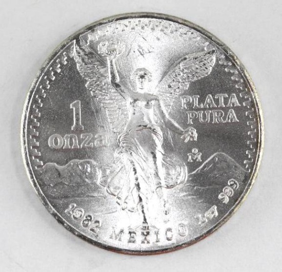 1982 Mexico ESTADOS UNIDOS MEXICANOS Onza 1oz. Silver