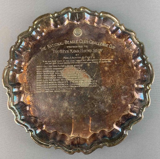 The National Beagle Club Challenge Cup Silverplate Platter