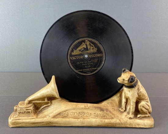 Victor His Masters Voice Nipper Advertising Chalk Record Display