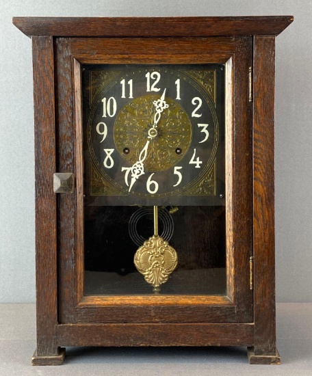 Mission Style C. A. Warner and Co. Mantle Clock