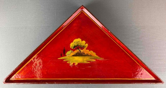 Set of 8 Hand Painted Triangular Serving Trays