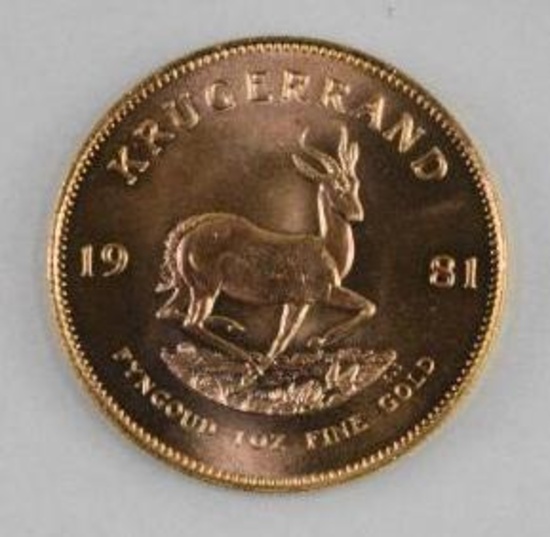 1981 South Africa Krugerrand 1oz. Fine Gold