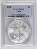 2002 American Silver Eagle 1oz. (PCGS) MS69