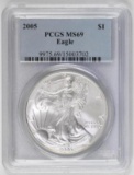 2005 American Silver Eagle 1oz (PCGS) MS69