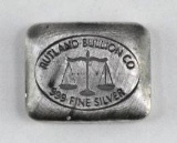 Rutland Bullion Company 1oz. .999 Fine Silver Ingot/Bar