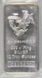 Engelhard Eagle Cast Vertical 10oz. .999 Fine Silver Ingot/Bar