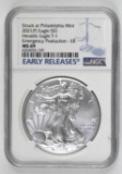 2021 P American Silver Eagle 1oz. - T1 Emergency Issue (PCGS) MS69