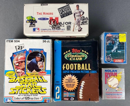 Group of 5 Assorted Sports Card Boxes