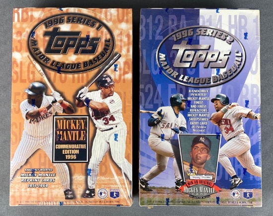 Group of 2 1996 Topps Baseball Card Boxes