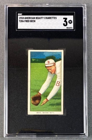 1910 T206 Fred Beck American Beauty SGC 3