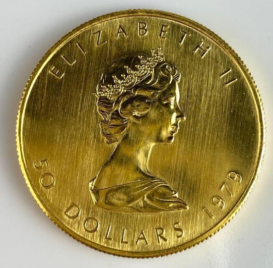1979 $50 Canada Maple Leaf 1oz. .999 Fine Gold