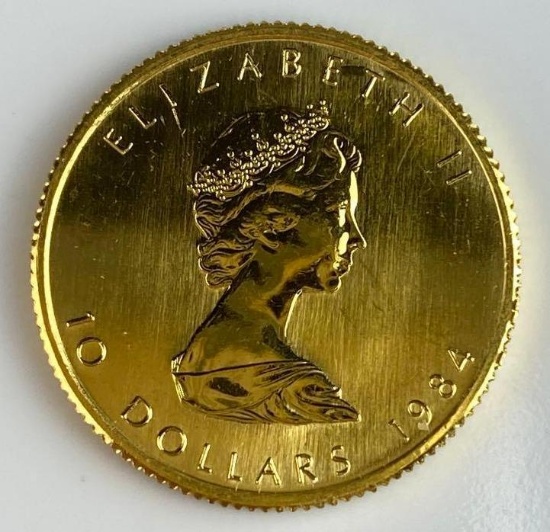 1984 $10 Canada Gold Maple Leaf 1/4oz.