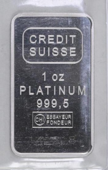 Credit Suisse 1oz. .9995 Fine Platinum