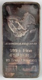 Engelhard Eagle Cast Vertical 10oz. .999 Fine Silver Ingot/Bar