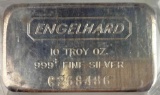 Engelhard Early Cast Horizontal 10oz. .999 Fine Silver Ingot/Bar