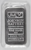 HTF Johnson Matthey 1oz. .999 Fine Silver Ingot/Bar