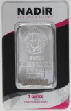 Nadir Metal 1oz. .999 Fine Silver Ingot/Bar