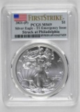 2021 P American Silver Eagle 1oz. - T1 Emergency Issue (PCGS) MS69