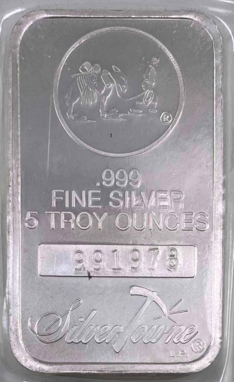 Silver Towne 5oz. .999 Fine Silver Ingot/Bar