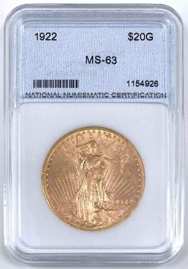 1922 Saint Gaudens US $20 Gold