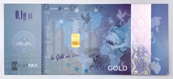 .1 gram .999 fine Gold Karat Pay Cash Gold