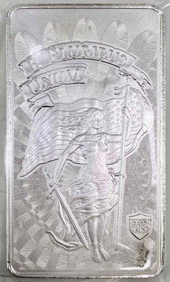 In God We Trust E Pluribus Unum 10oz .999 fine Silver Bar