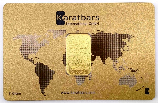 LBMA KaratBars .9999 fine Gold 5 Gram Ignot/Bar