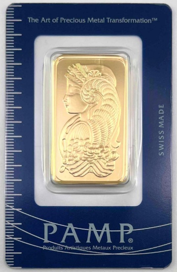 1 OZ Pamp Suisse Lady Fortuna .9999 Fine Gold Bar