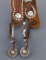 Pair of Louis Bryant double mounted Spurs in the leaf and vine pattern.   Mounted with 2 piece spott