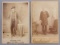 Two vintage Cabinet Cards, one is of Lawman W.A. McClain, with 5-point star badge.  Photographer 