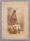Vintage, Albumen boudoir Card, unmarked Randall, No. 8, possibly Apache Medicine Man with some hand