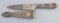 Fancy silver and gold plated Gaucho Side Knife, 5 1/4