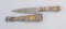 Fancy silver and gold plated Gaucho Side Knife, 5