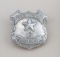 Very desirable shield shaped Badge for Fort Worth Police.  Badge No. 6, 2 5/8