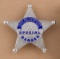 Special Ranger Badge, ornate 5 point star with jeweled porcelain.  For Texas and South Western Cattl