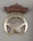 Gold Suspension Badge, Crescent Star, 18 Kt gold, 