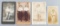 Group of four Images; three Cabinet Cards and one Post Card, one by Swords Bro's, one by Jaeger, one