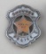 Shawnee Oklahoma Police Badge, shield with cut out star, 2 3/4