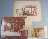 Group of four vintage Photographs and Cabinet Cards to include: An 8