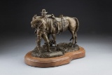 Original Bronze Sculpture by noted Texas Artist Robert Summers (August 13 1940).  Sculpture is title