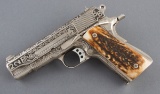 Beautifully engraved custom Colt, Combat Commander, 45 ACP cal., 4