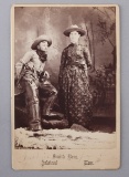 Scarce, vintage Cabinet Card, produced by Smith Bros., Halstead, Kan., of Belle & Jim Starr on their