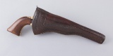 Slim Jim style Holster with heavy border tooling. For 1851 Colt Navy revolver, excellent condition.