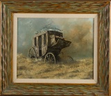 An original Oil on Canvas by Texas Artist Cecil Young, Jr., signed lower right, painting measures 16