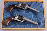 ATTENTION COLLECTORS: A cased pair of Colt, Frontier Scout, Single Action Revolvers, New Jersey 1664