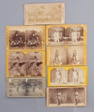 Collection of eight vintage Viewer Cards by early Photographers to include:  F.A. Rinehart, Omaha, N
