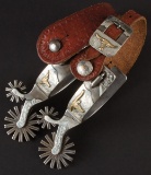 Fantastic pair of double mounted, hand engraved Spurs by the late Texas Bit and Spur Maker R.F. FORD