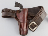 Double loop Holster Rig with Money Belt, unique shaped loops on holster, for a 5 1/2