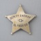 Deputy Sheriff, El Paso Co. Badge, five point ball star, 2 3/4