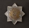 Eight point star Badge, Shawnee Police, #3, measures 2 3/4